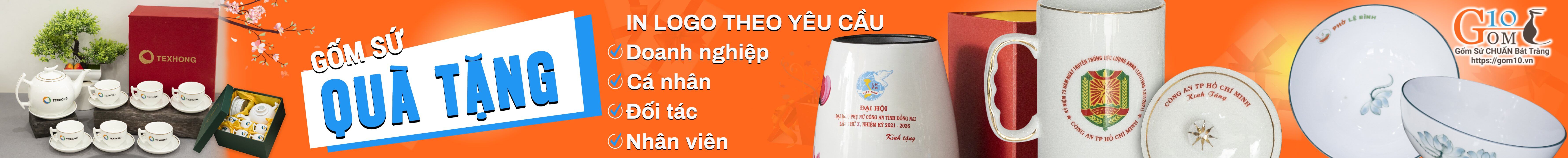 Gốm sứ quà tặng in logo